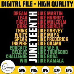 juneteenth svg, dream like martin png, fight like malcolm svg, juneteenth saying quote, black history svg, digital downl