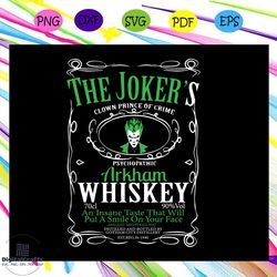jokers whiskey batman mashup svg, the jokers svg, joker clown svg, files for silhouette, files for cricut, svg, dxf, eps