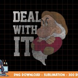 disney snow white grumpy deal with it portrait png, sublimation, digital print