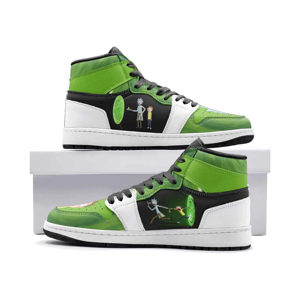 Travel Time Rick and Morty JD1 Shoes, Travel Time Rick and Morty Jordan 1 Shoes, Rick and Morty Shoes Sneaker