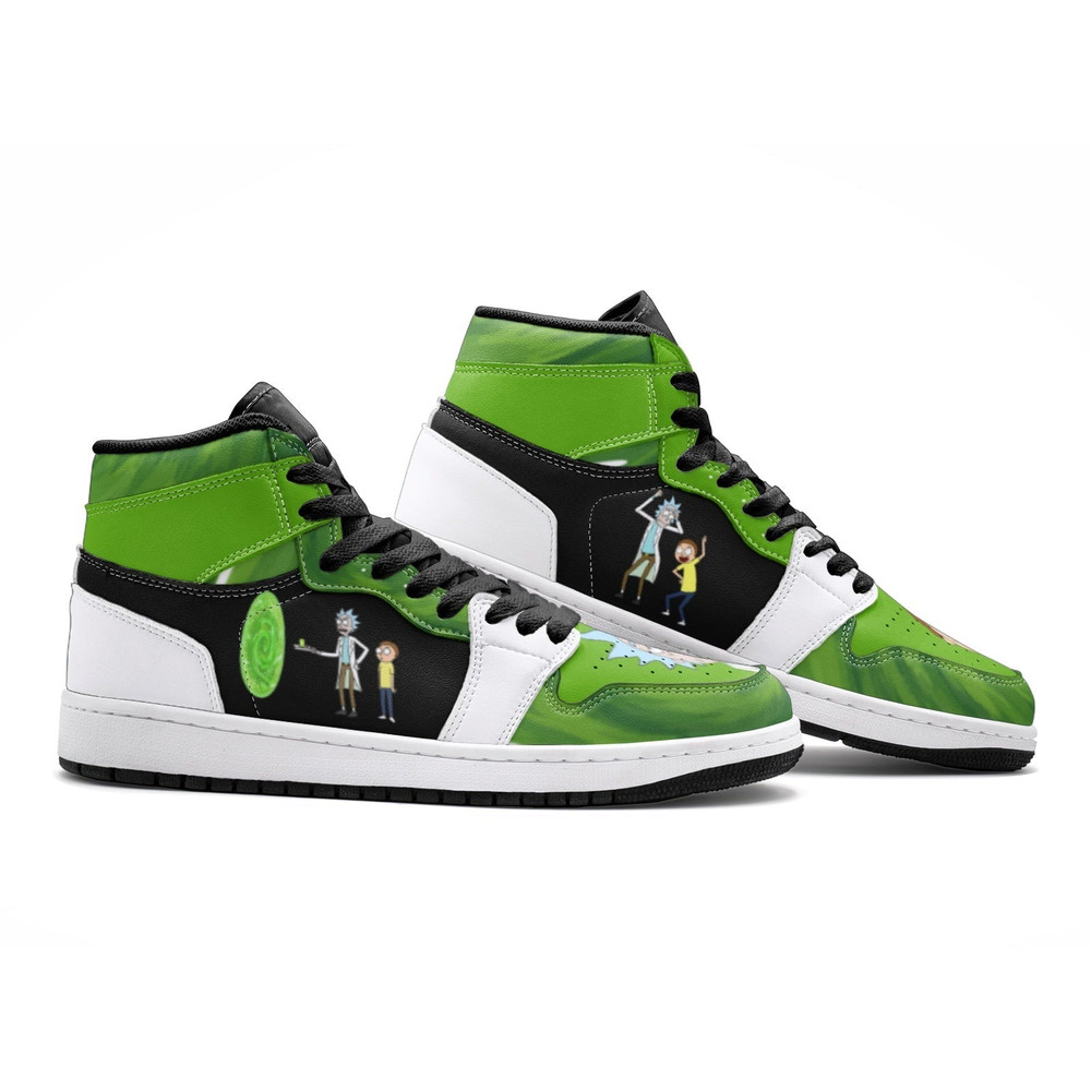 Travel Time Rick and Morty JD1 Shoes, Travel Time Rick and Morty Jordan 1 Shoes, Rick and Morty Shoes Sneaker