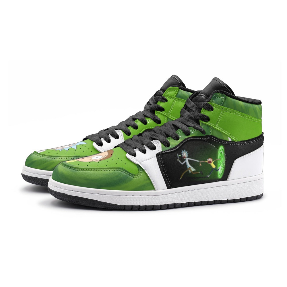Travel Time Rick and Morty JD1 Shoes, Travel Time Rick and Morty Jordan 1 Shoes, Rick and Morty Shoes Sneaker