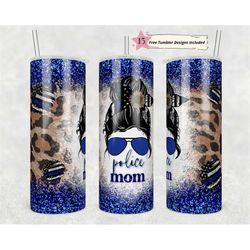 20 oz skinny tumbler sublimation design template police
