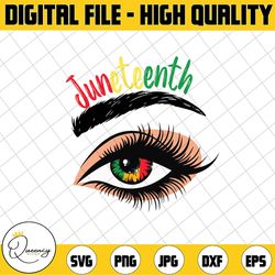 juneteenth eye african american women black history pride svg, eyelash juneteenth png, juneteenth eye african american,