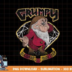 disney snow white grumpy diamond mine tour png, sublimation, digital print
