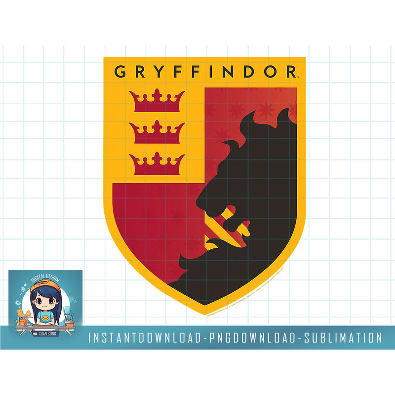 Harry Potter Gryffindor Crown Shield png, sublimate, digital download.jpg