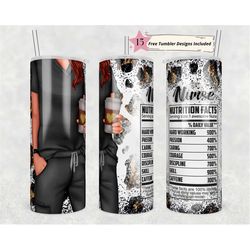 black nurse 20 oz skinny tumbler sublimation nurse wrap