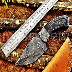 Custom Handmade Damascus Steel Hunting Skinner Knife With Dollar Sheet Handle. SK-19