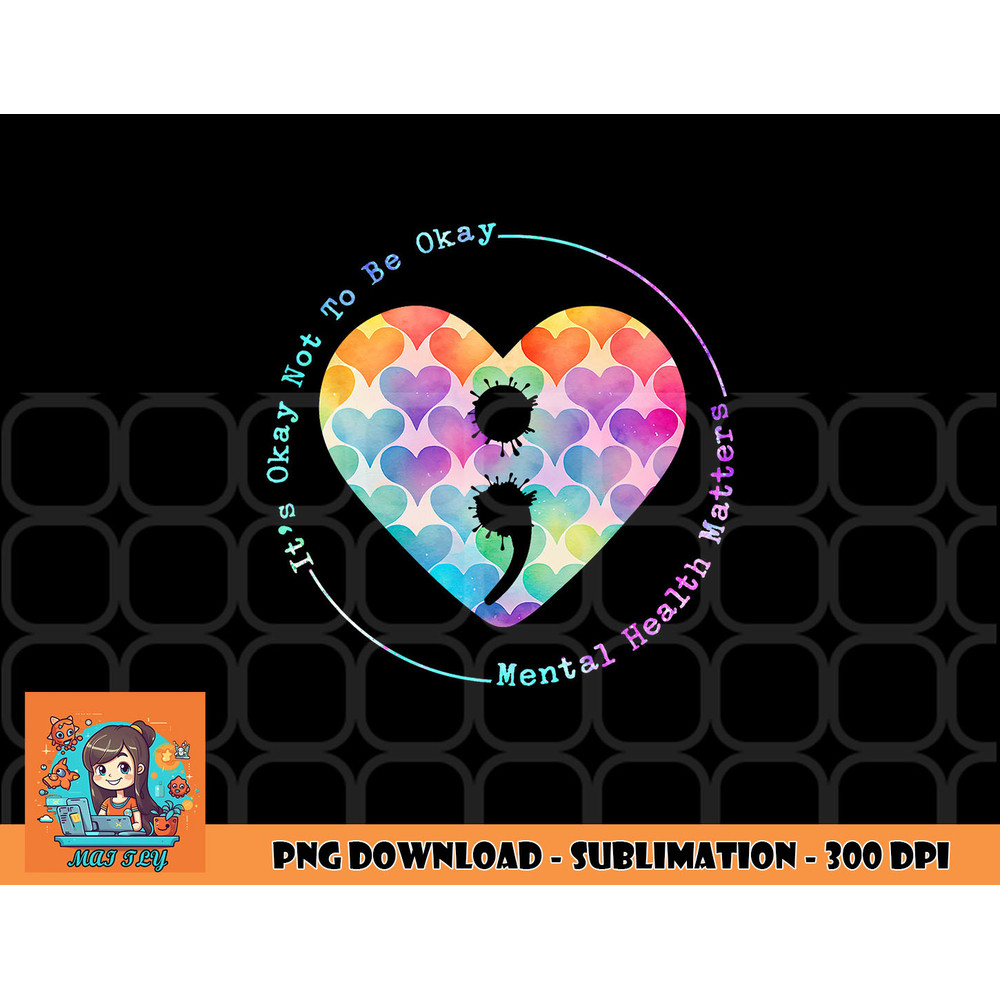 Semicolon Heart Suicide Prevention Mental Health Awareness png, digital download copy.jpg