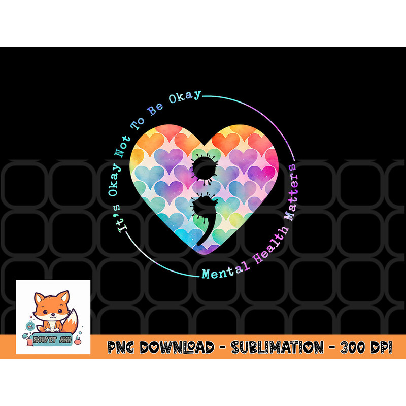 Semicolon Heart Suicide Prevention Mental Health Awareness png, digital download copy.jpg