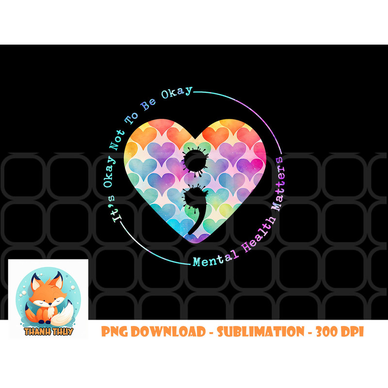 Semicolon Heart Suicide Prevention Mental Health Awareness png, digital download copy.jpg