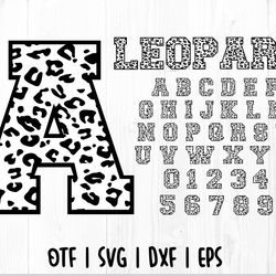 leopard font otf | leopard font svg, leopard alphabet svg, leopard letters svg, varsity font, college font