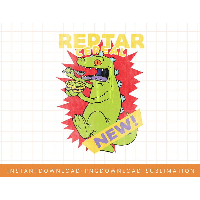 Rugrats Reptar Cereal Long-Sleeve T-Shirt Long Sleeve png, sublimate, digital print.jpg