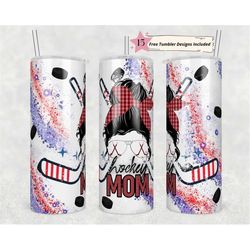 20oz skinny tumbler hockey mom  designs template straight