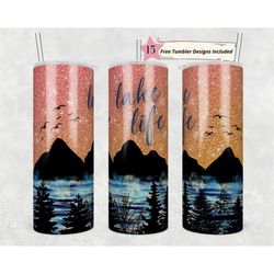 lake life, life is better at the lake,  20 oz skinny tumbler