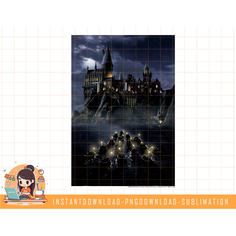 Harry Potter Hogwarts Boats Poster png, sublimate, digital download.jpg