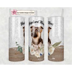german shepherd mom tumbler wrap png digital file