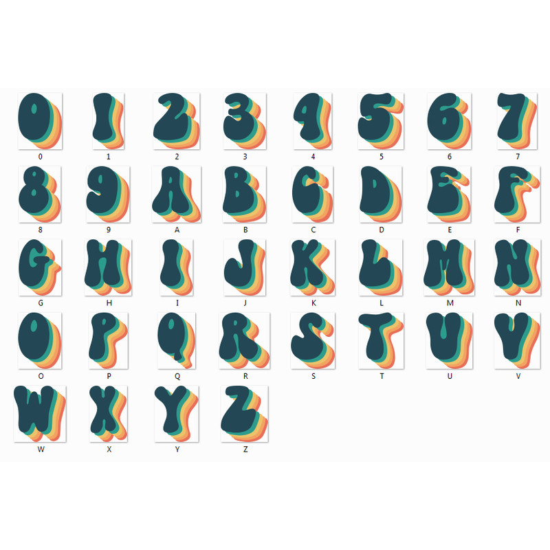 Retro font Layered svg 6.png