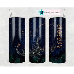 celestial zodiac tumbler glitter 20 oz skinny tumbler