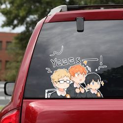haikyu decal for car, haikyu sticker, anime car decal, anime decal, anime sticker, manga sticker, manga decal for car