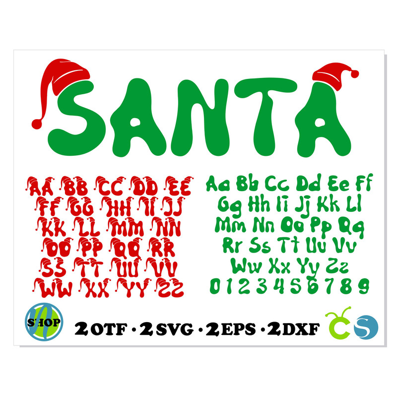 Santa font Christmas svg 1.jpg