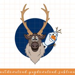 disney frozen 2 olaf and sven png, sublimate, digital download