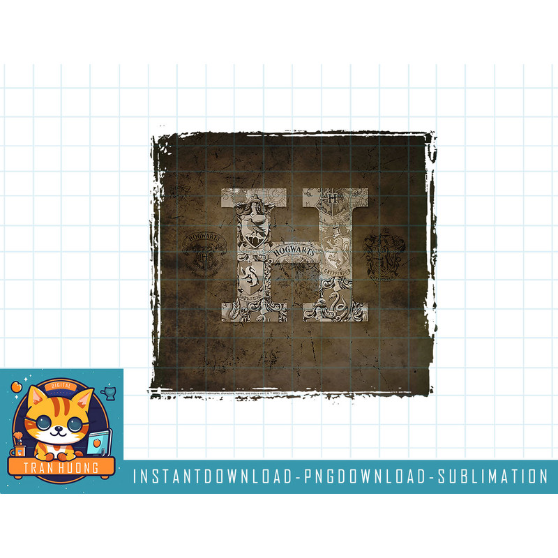 Harry Potter Hogwarts H on Parchment png, sublimate, digital download.jpg