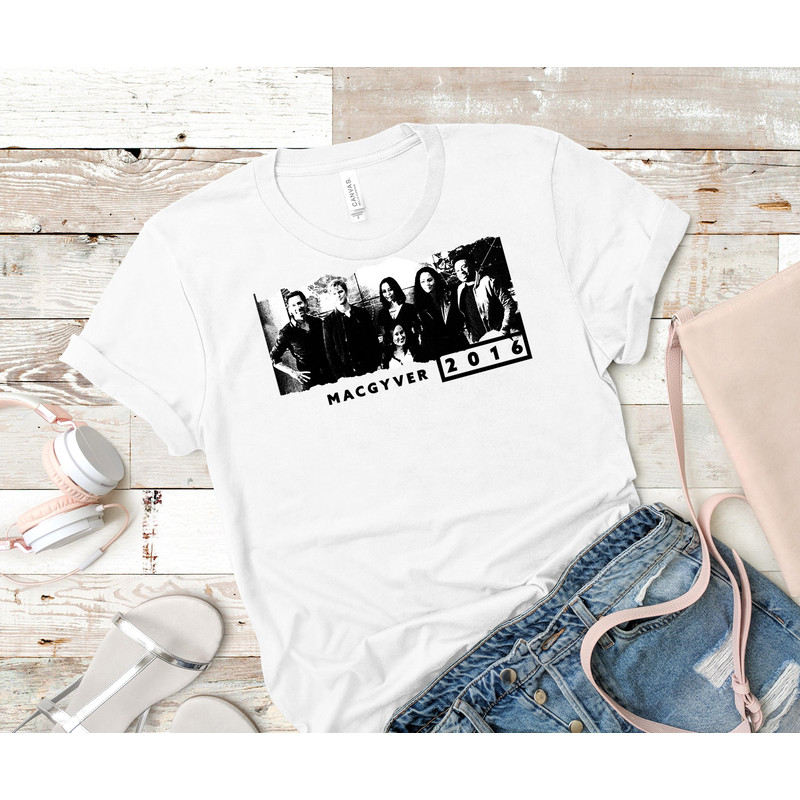 Rebooted MacGyver Black & White Streetwear Design Classic T-Shirt 101_White_White.jpg