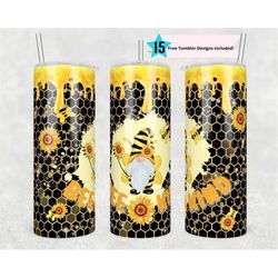 20 oz skinny tumbler sublimation template sunflower glitter