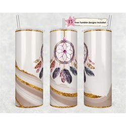 20oz skinny tumbler sublimation designs dreamcatcher