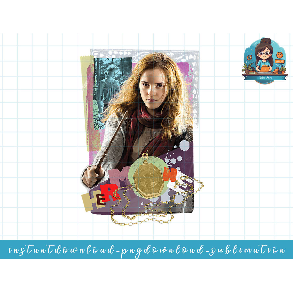 Harry Potter Hermione Colorful Paper Collage png, sublimate, digital download.jpg