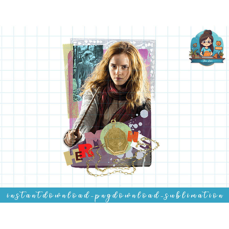 Harry Potter Hermione Colorful Paper Collage png, sublimate, digital download.jpg