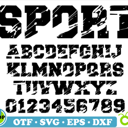 sport distressed font otf, college font svg, varsity font svg, distressed font svg cricut, varsity letters numbers
