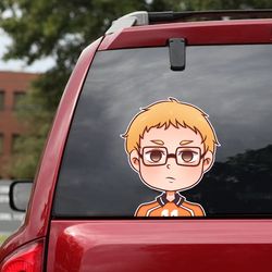haikyu sticker, haikyu decal for car, anime car decal, anime decal, kei tsukishima decal, anime sticker, manga sticker