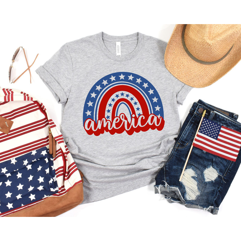 4th of July Rainbow America Shirt,Freedom Shirt,Fourth Of July Shirt,Patriotic Shirt,Independence Day Shirts,Patriotic Family Shirts - 1.jpg