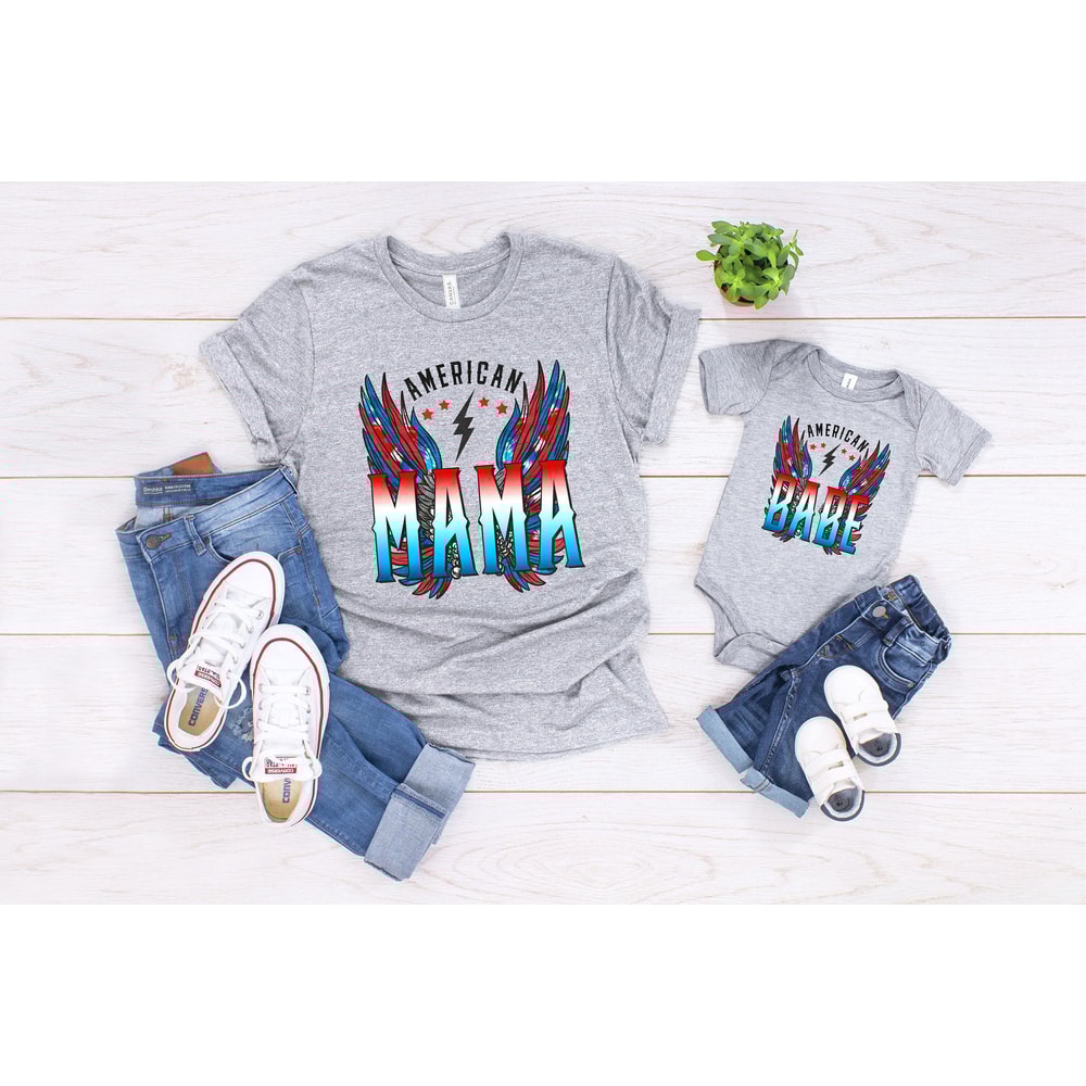 All American Mama Shirt, All American Family Shirt, All American Babe Shirt, Proud Family Shirt, 4th Of July Family Shirt - 1.jpg