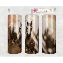 horse tumbler wrap, alcohol ink horse 20 oz skinny tumbler
