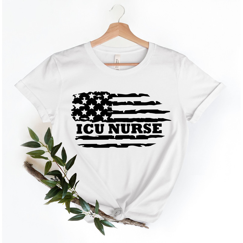American ER Shirt-Nurse Shirt-Nurse Tees-ICU Nurse Montage Shirts-Nurse Appreciation Gift-Nurse Gift Idea-Nurses Week Gift-Nurse Flag Shirt - 2.jpg