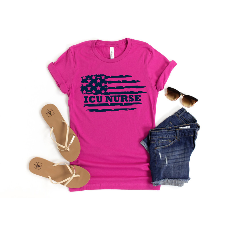 American ER Shirt-Nurse Shirt-Nurse Tees-ICU Nurse Montage Shirts-Nurse Appreciation Gift-Nurse Gift Idea-Nurses Week Gift-Nurse Flag Shirt - 4.jpg