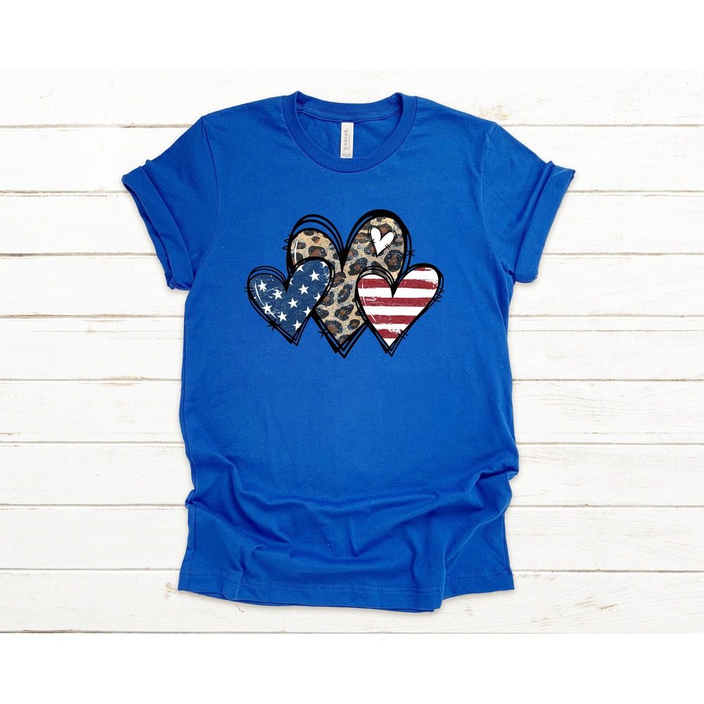 American Hearts Leopard Print 4th July USA Americana American Pride, Patriotic Family Shirt, 4th Of July Shirt - 1.jpg