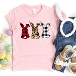 animal print bunnies, easter bunnies tee, leopard bunny shirt, matching easter shirt, cute easter bunny