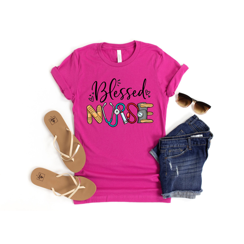 Blessed Nurse Shirt, Blessed Nurse Tshirt, Nurse Gift, Gift for Nurse, Hero Shirt, Nurse Life Shirt, Healthcare workers Shirt,Gift for Woman - 3.jpg