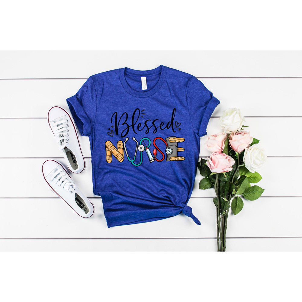 Blessed Nurse Shirt, Blessed Nurse Tshirt, Nurse Gift, Gift for Nurse, Hero Shirt, Nurse Life Shirt, Healthcare workers Shirt,Gift for Woman - 4.jpg