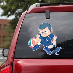 haikyu decal for car, anime car decal, anime decal, ryunosuke tanaka decal, anime sticker, manga sticker, haikyu sticker