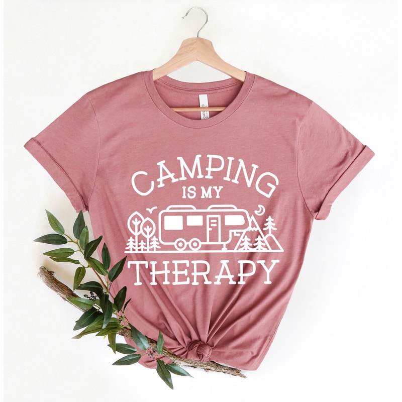 Camping is My Therapy Shirt, Camping Tshirt, Funny Camping Shirt, Camping Lover Shirt, Summer Camp Shirt, Adventure Shirt - 2.jpg