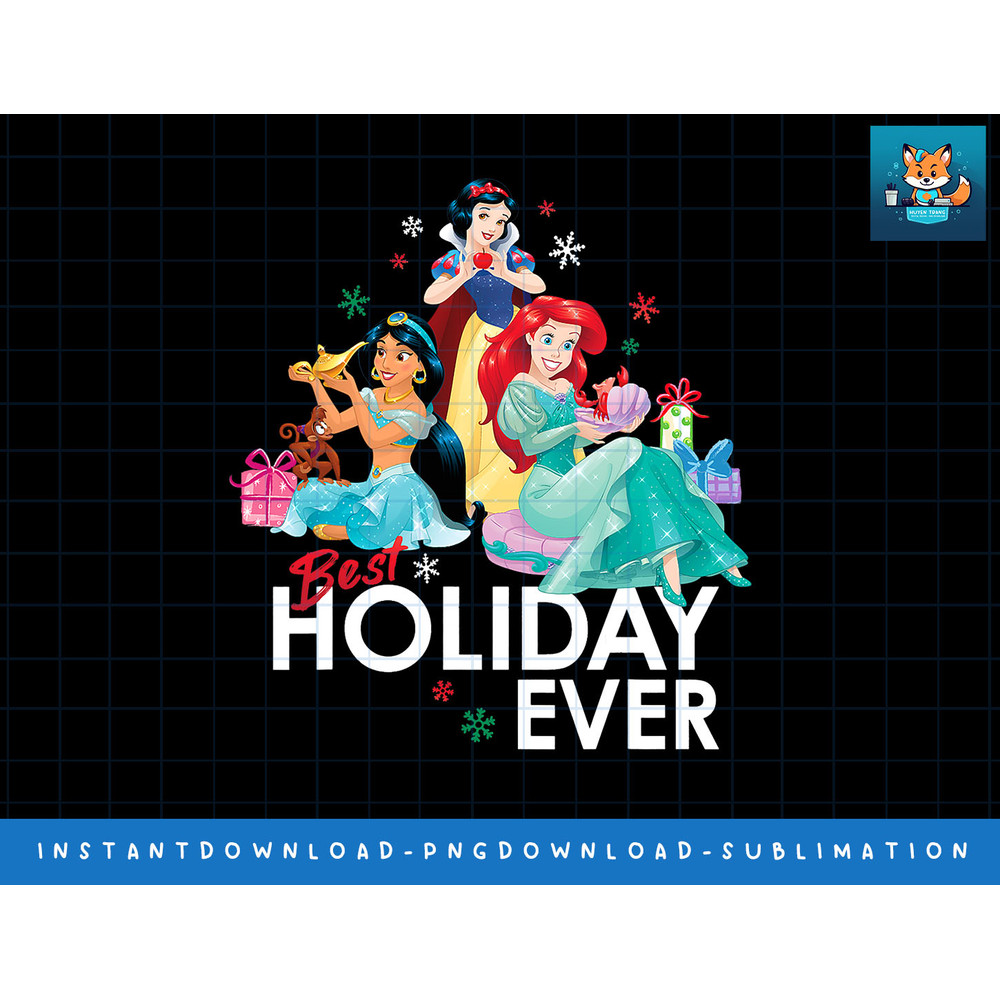 Disney Princess Ariel Snow White Jasmine Best Holiday Ever png, sublimate, digital print.jpg