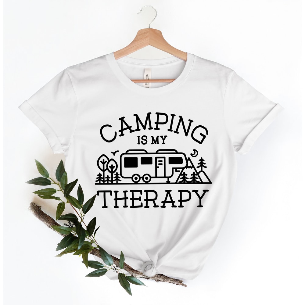 Camping is My Therapy Shirt, Camping Tshirt, Funny Camping Shirt, Camping Lover Shirt, Summer Camp Shirt, Adventure Shirt - 3.jpg