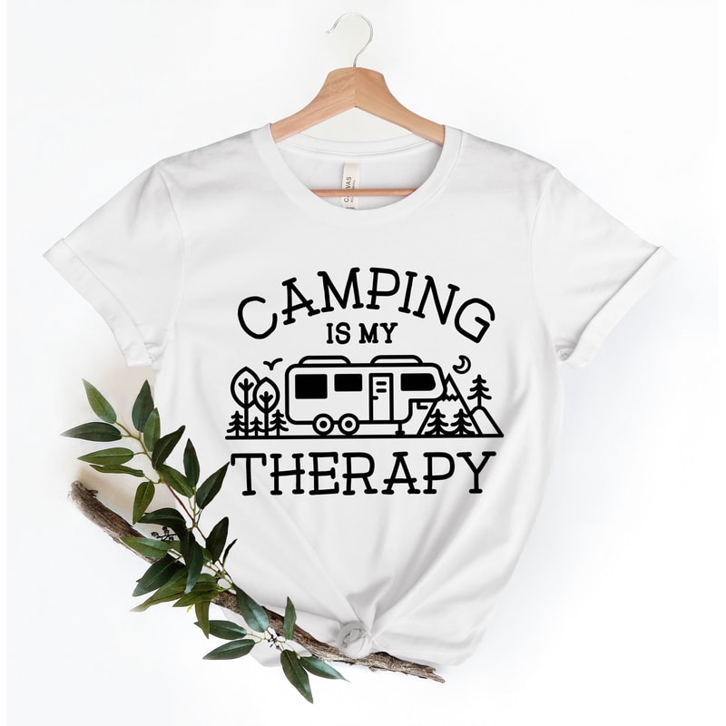 Camping is My Therapy Shirt, Camping Tshirt, Funny Camping Shirt, Camping Lover Shirt, Summer Camp Shirt, Adventure Shirt - 3.jpg