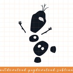 disney frozen 2 olaf falling silhouette png, sublimate, digital download