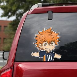 haikyu decal for car, haikyu sticker, anime decal, shoyo hinata decal, anime sticker, manga sticker, anime car decal
